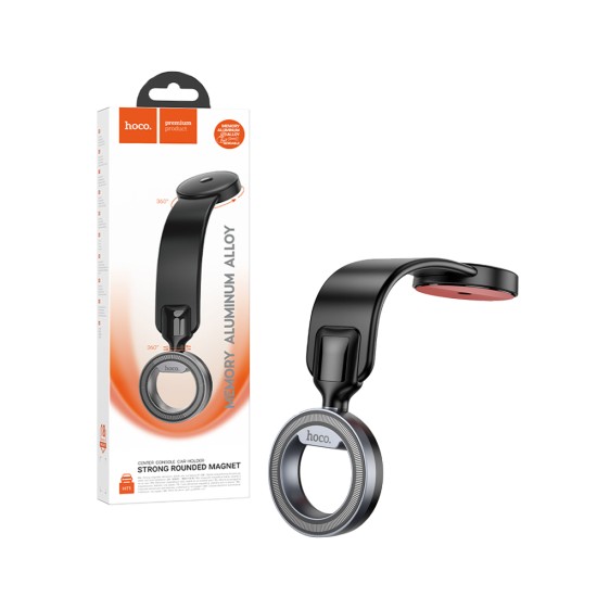 Suporte Magnético para Telemóvel Hoco H71 Totem Ring para painel Cinza Metalizado Preto Suporte Magnético para Telemóvel Hoco H71 Totem Ring para painel Cinza Metalizado Preto
